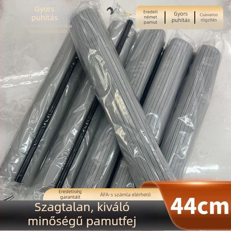 44 cm-es szivacsos felmosófej, túlméretezett PVA szivacs fej, roller-klipszes rögzítés