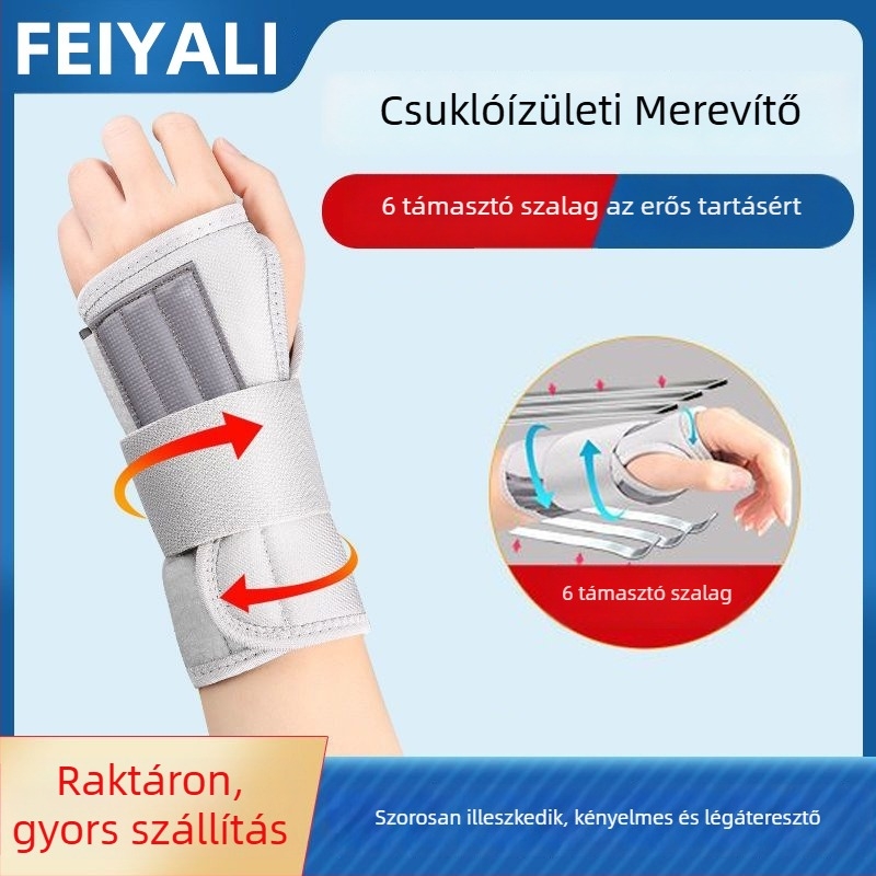 Acéllemez csuklóvédő és ízületi stabilizátor — ortézis a csuklóra