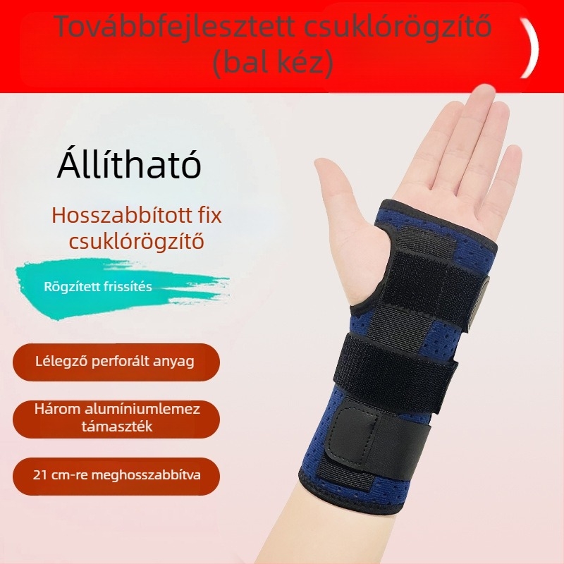 Acéllemez csuklóvédő és ízületi stabilizátor — ortézis a csuklóra