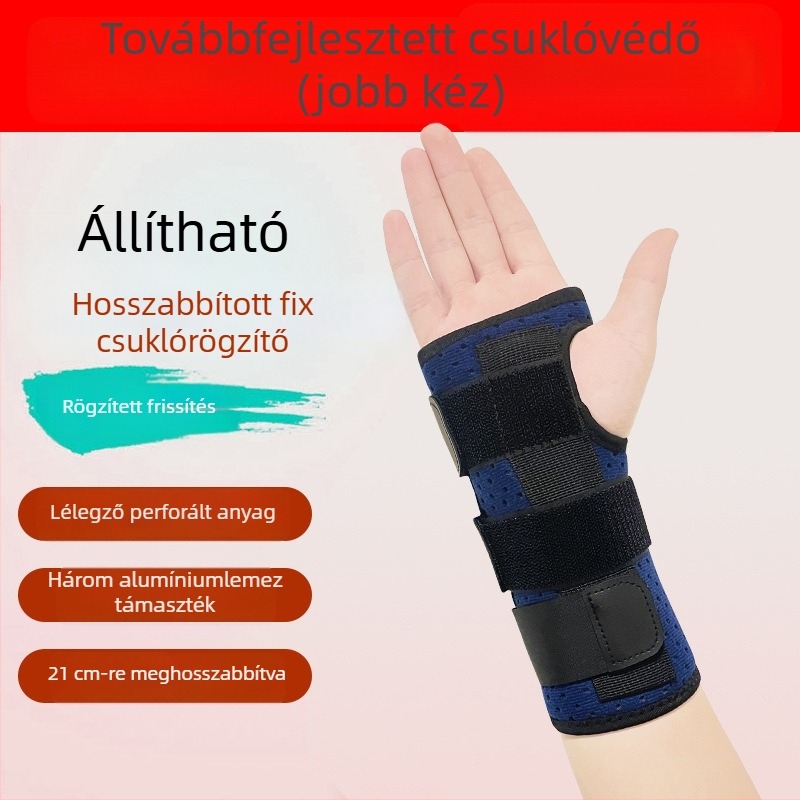 Acéllemez csuklóvédő és ízületi stabilizátor — ortézis a csuklóra