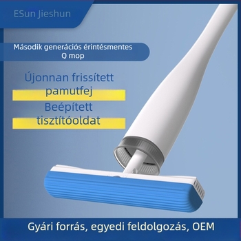Jieshun Kéz nélküli mop, Q pamut fej, nagy nedvszívó kendő a padlóra, összecsukható műanyag mop