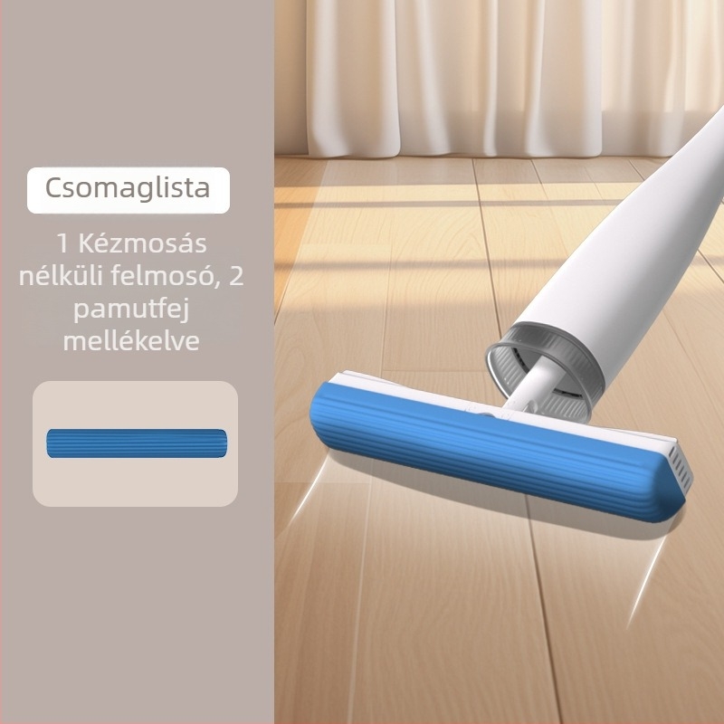 Jieshun Kéz nélküli mop, Q pamut fej, nagy nedvszívó kendő a padlóra, összecsukható műanyag mop