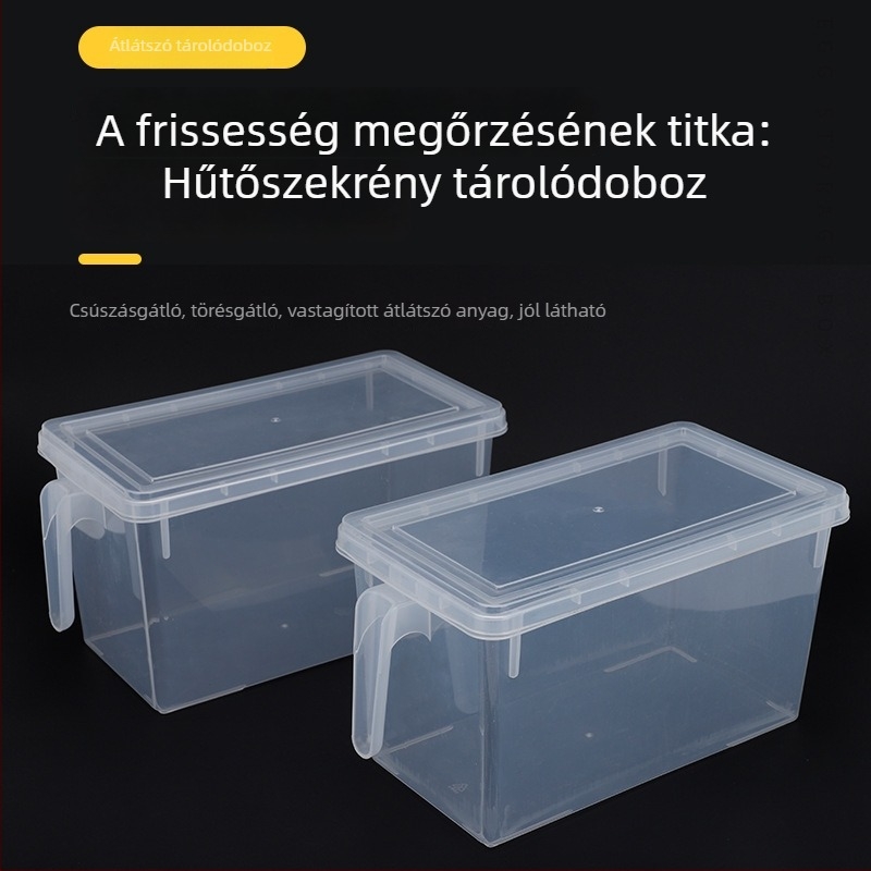 Többfunkciós átlátszó tárolóedény PP műanyagból, zárt fedéllel, 5–6 L, konyha és otthon használatra
