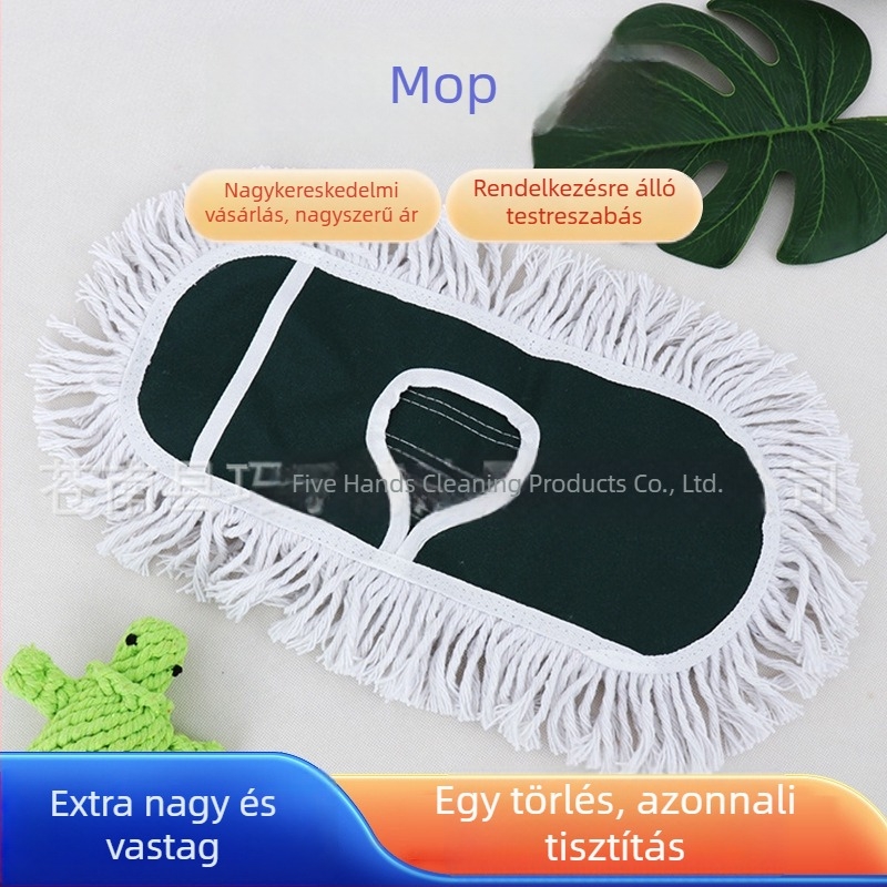 Pamutfonal porolófejhez való fedél, cserélhető rongy a mop fejéhez
