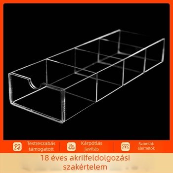 Átlátszó akril tároló doboz sminkhez és irodai kellékekhez
