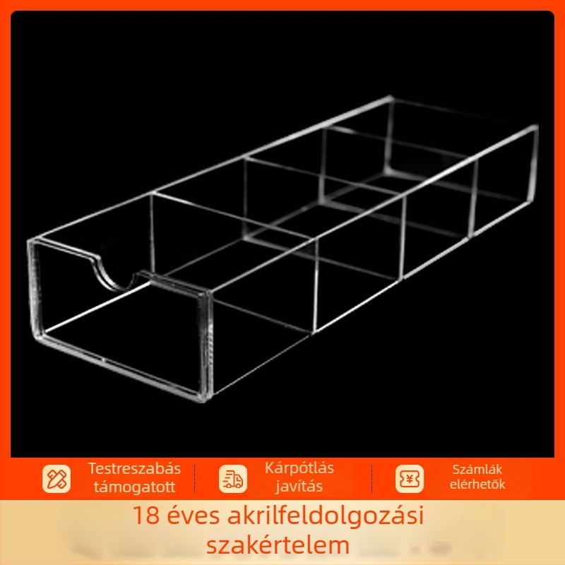 Átlátszó akril tároló doboz sminkhez és irodai kellékekhez