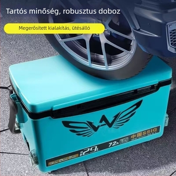 26 literes multifunkcionális halászati doboz vastagabb szigeteléssel és masszív, állítható lábakkal
