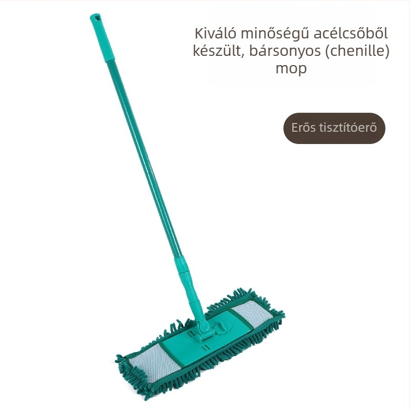 Kinyitható Chenille lapos mop vasrúddal, otthoni padlótisztításhoz, nedvszívó nagy területek tisztításához