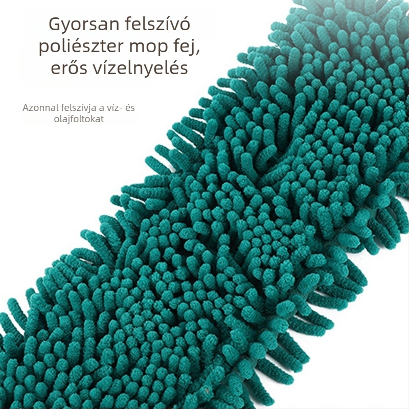 Kinyitható Chenille lapos mop vasrúddal, otthoni padlótisztításhoz, nedvszívó nagy területek tisztításához