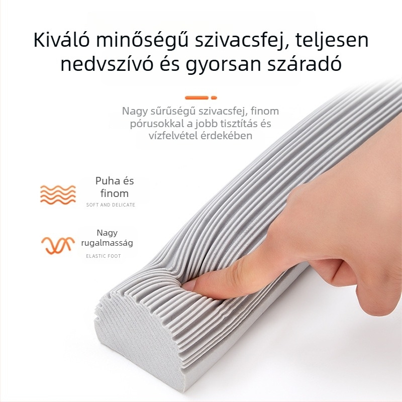PVA felmosófej, összecsukható, magas sűrűségű nedvszívó szivacs, keskeny verzió, univerzális cserefej