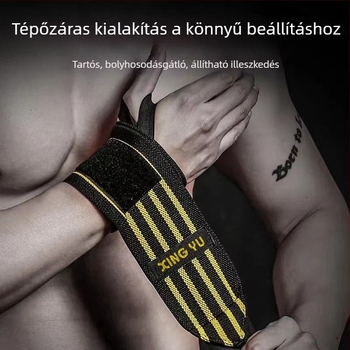Széles kompressziós csuklópánt súlyemeléshez és edzéshez