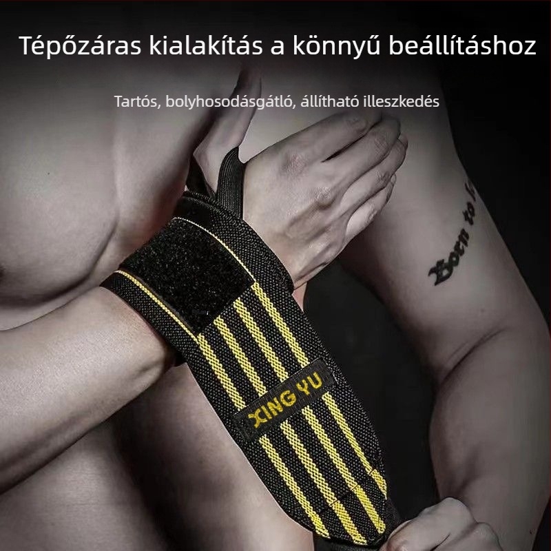 Széles kompressziós csuklópánt súlyemeléshez és edzéshez