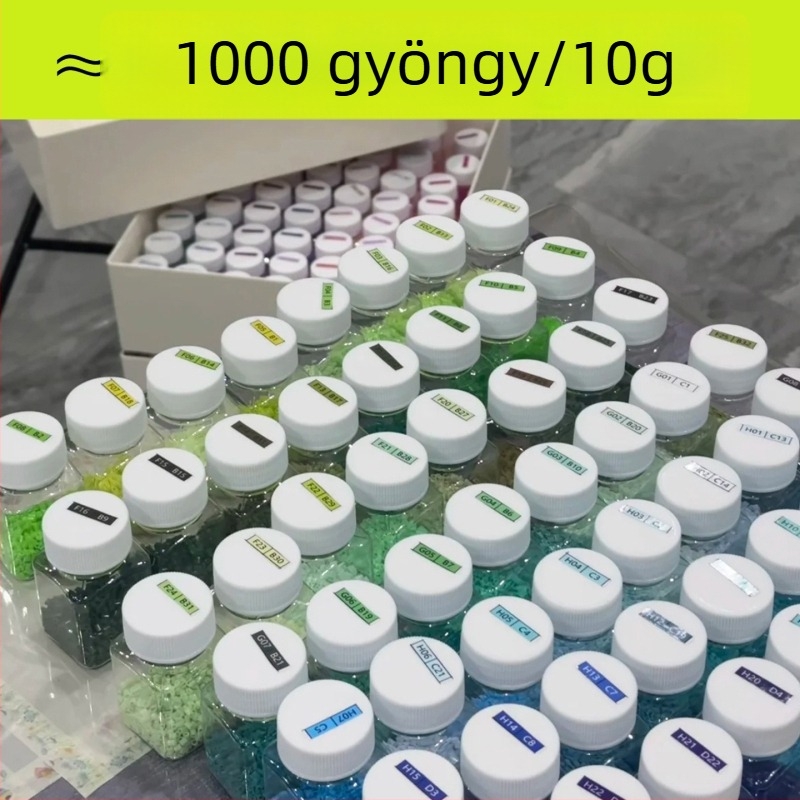 Puzzle gyöngy tároló doboz, átlátszó műanyag üveg, DIY kézműves készlet gyöngyhöz és habhoz