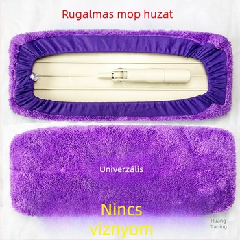 Vastagított korall velúr mopfedél, univerzális méret, elasztikus zsinóros mop pótfedel, ultra-abszorbens tisztító kendő