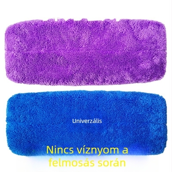 Vastagított korall velúr mopfedél, univerzális méret, elasztikus zsinóros mop pótfedel, ultra-abszorbens tisztító kendő