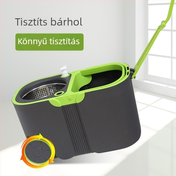 13L forgó felmosó készlet, nagy kapacitású felmosó vödörrel, kettős hajtással