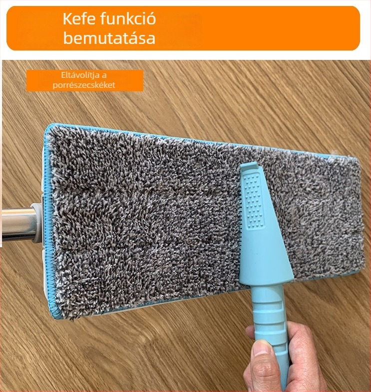 Többcélú felmosófej kaparóval, hajszálakat tisztító kefével és cserélhető kendővel