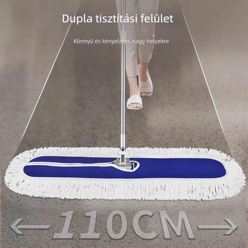 Nagy méretű sík mop, forgó poreltávolító fejjel, száraz és nedves tisztításhoz, otthoni nedvszívó mop