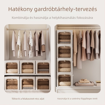 Kition kiterjesztett pamut-len tároló doboz ruhásszekrényhez, keskeny rekeszekhez, nagy kapacitású ruhákhoz és ágyneműkhöz