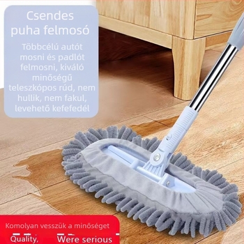 Textilborítású forgó platmop, háztartási használatra, nedves és száraz tisztításhoz