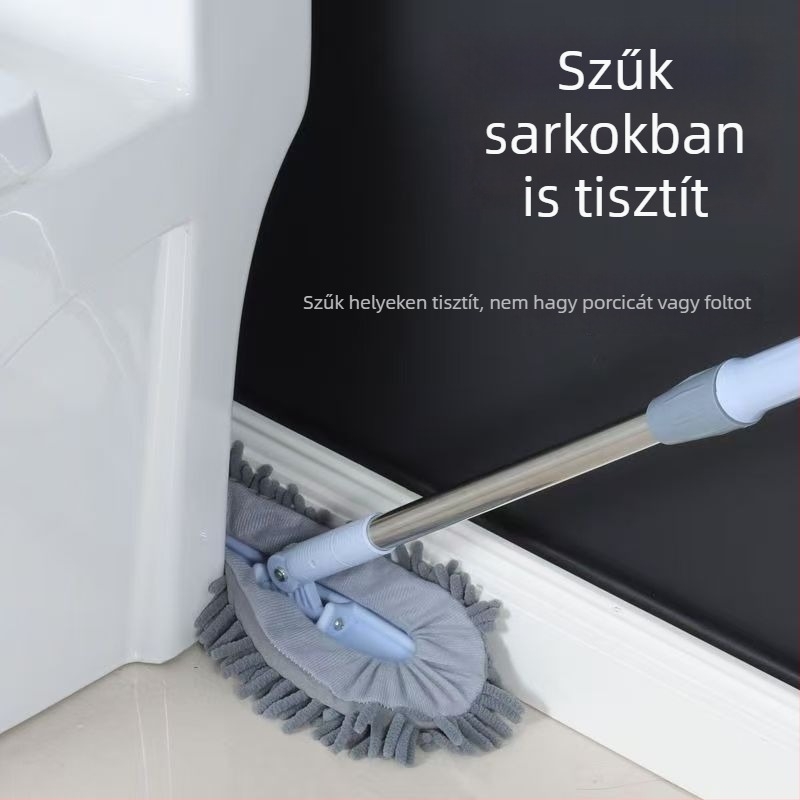 Textilborítású forgó platmop, háztartási használatra, nedves és száraz tisztításhoz