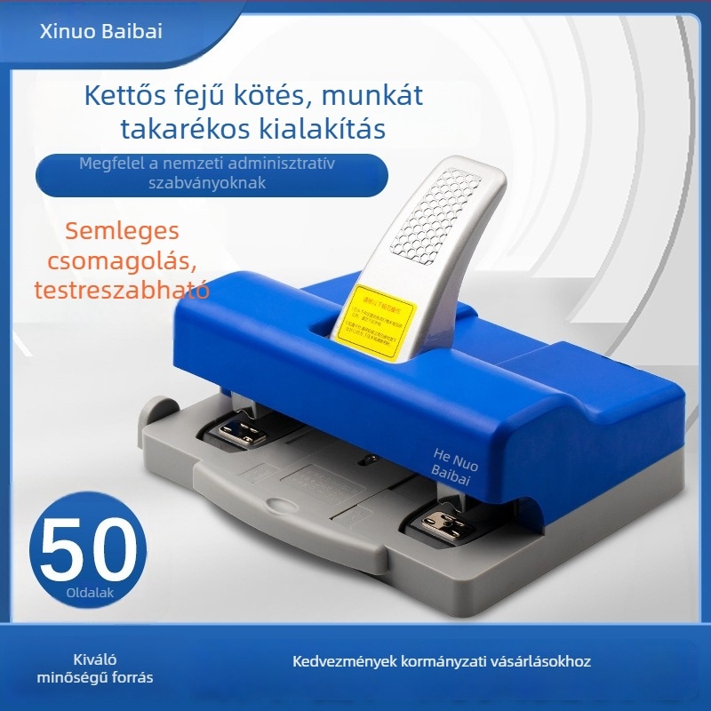 NBB-006 kétfejű tűzőgép dokumentumokhoz, kötés 2–50 oldal, Nuo Eight Hundred