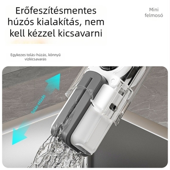Többfunkciós asztali mini mop szivaccsal, kézmosás nélküli használat, nedvszívó fürdőszobába, WC-re és konyhába
