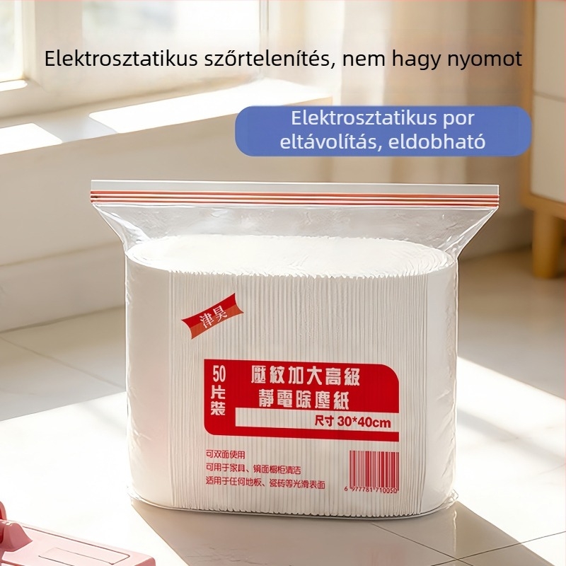 Elektrosztatikus poreltávolító papír, egyszer használatos, mosás nélkül, háztartási padló tisztításához