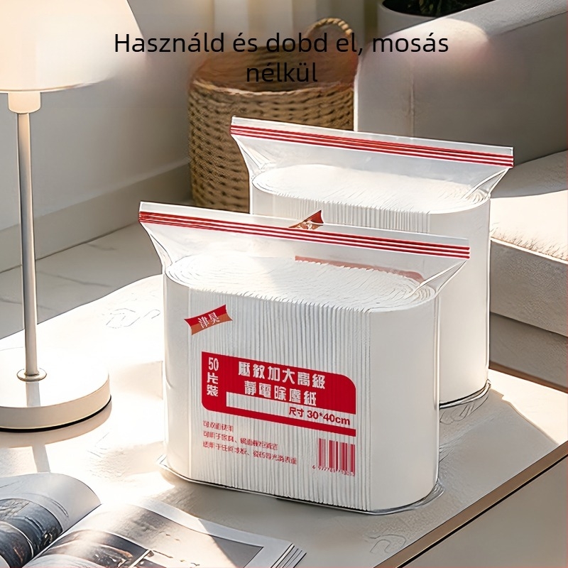 Elektrosztatikus poreltávolító papír, egyszer használatos, mosás nélkül, háztartási padló tisztításához