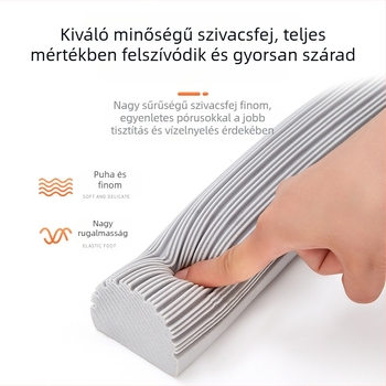 Összecsukható szivacs-mop fej, gyorsan száradó, nagy nedvszívó képesség, univerzális cserélhető fej