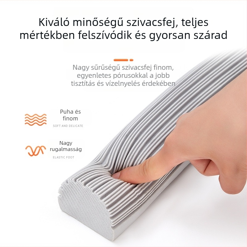 Összecsukható szivacs-mop fej, gyorsan száradó, nagy nedvszívó képesség, univerzális cserélhető fej