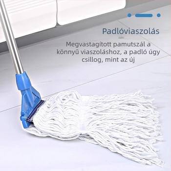 Enqi Háztartási fa padló viasz felmosó nedvszívó pamutszál fej, levehető cserélhető fej