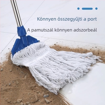Enqi Háztartási fa padló viasz felmosó nedvszívó pamutszál fej, levehető cserélhető fej
