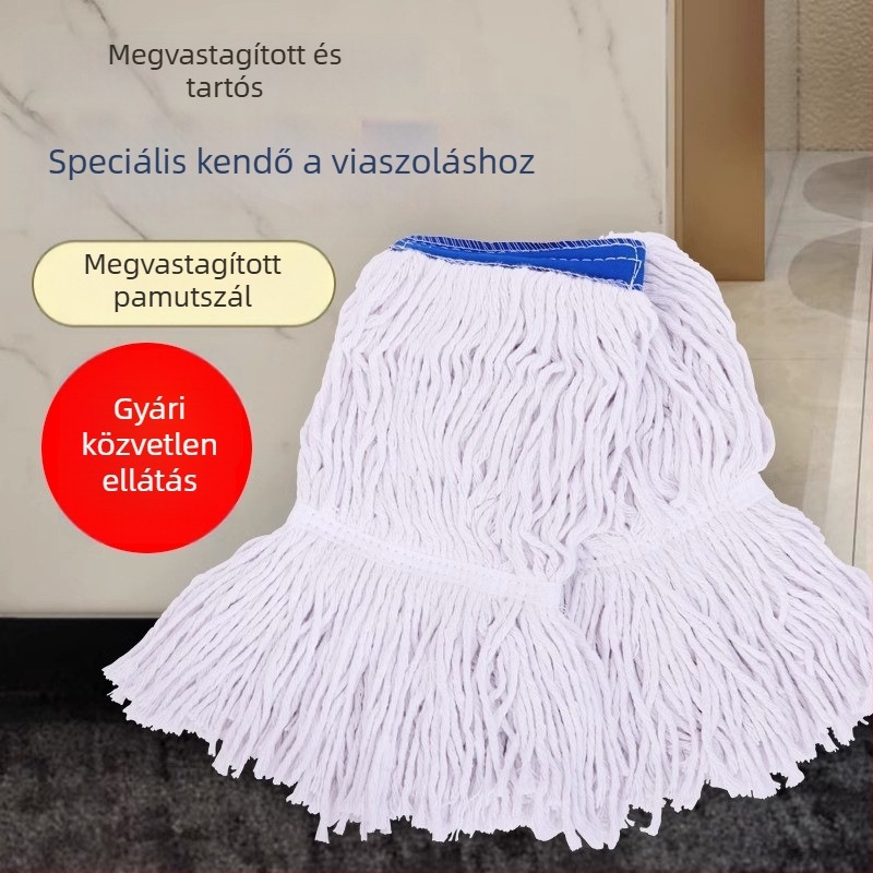 Enqi Háztartási fa padló viasz felmosó nedvszívó pamutszál fej, levehető cserélhető fej
