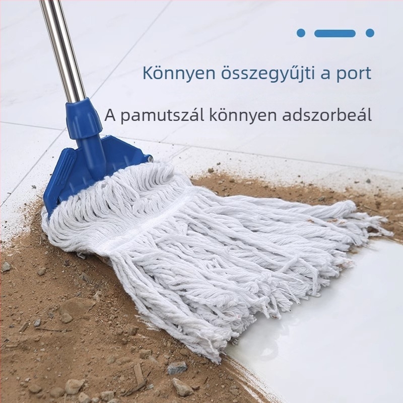 Enqi Háztartási fa padló viasz felmosó nedvszívó pamutszál fej, levehető cserélhető fej
