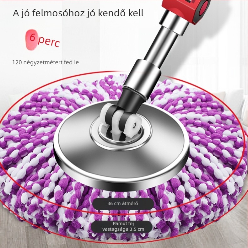 Univerzális, vastagított forgó felmosófej – rostból készült cserélhető fej