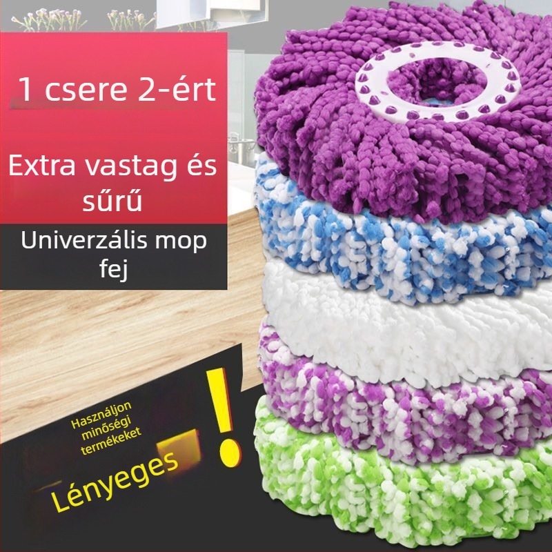 Univerzális, vastagított forgó felmosófej – rostból készült cserélhető fej