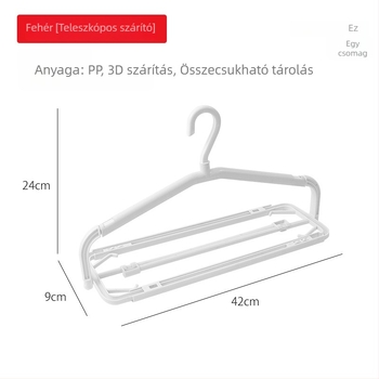 Otthoni kinyújtható, összecsukható ruhatartó erkélyre, szélálló és csúszásmentes törölköző- és ruhaszárító állvány