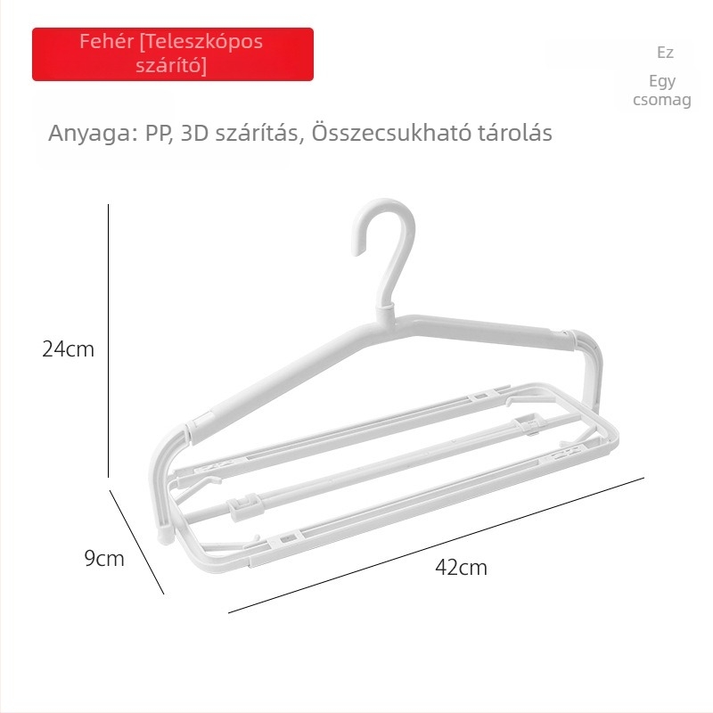 Otthoni kinyújtható, összecsukható ruhatartó erkélyre, szélálló és csúszásmentes törölköző- és ruhaszárító állvány