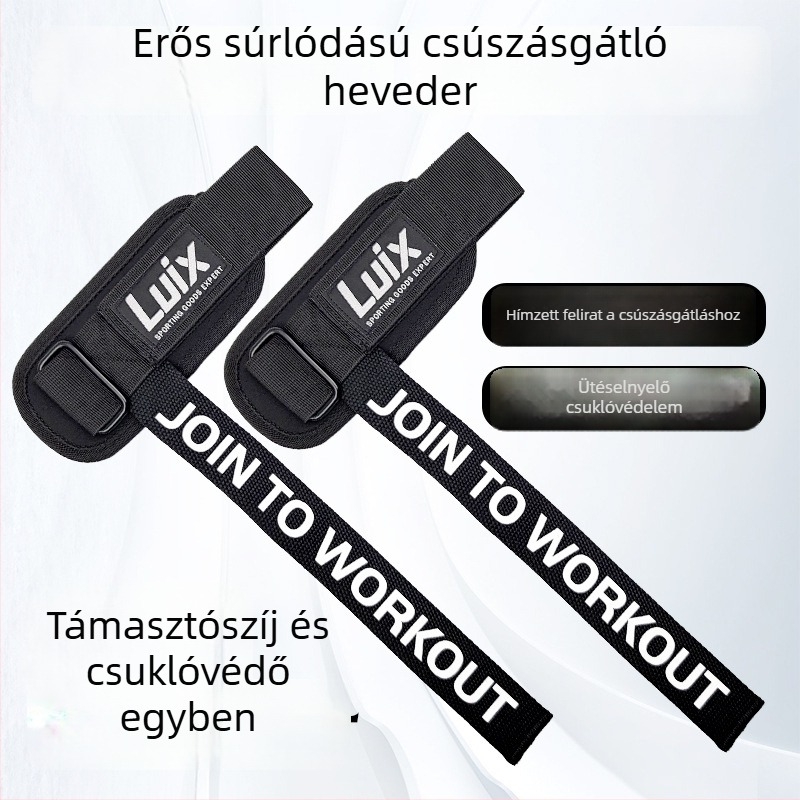 Csuklóvédő öv holttömeg-emeléshez és húzásokhoz – szilikon csúszásmentes fogás, kopásálló