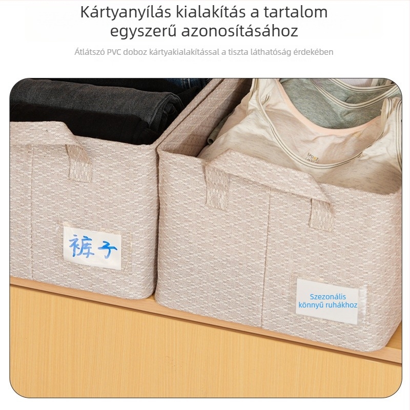 Összecsukható asztali tároló doboz, gyémánt mintázatú acélkeret, lakkozott felület, vastagított kivitel, nagy kapacitás ruháknak
