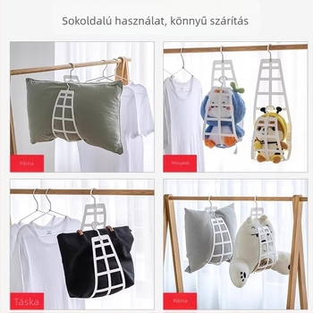 Összecsukható ruhaszárító akasztókkal, balkonnal és ablakhoz, háztartási használatra