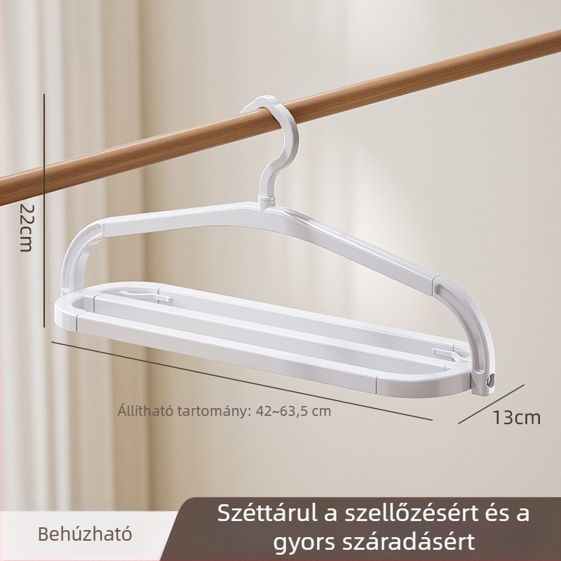 Kihúzható törölköző- és ruhaszárító akasztó balkonra, szélvédett, törölközők, lepedők és nadrágok számára
