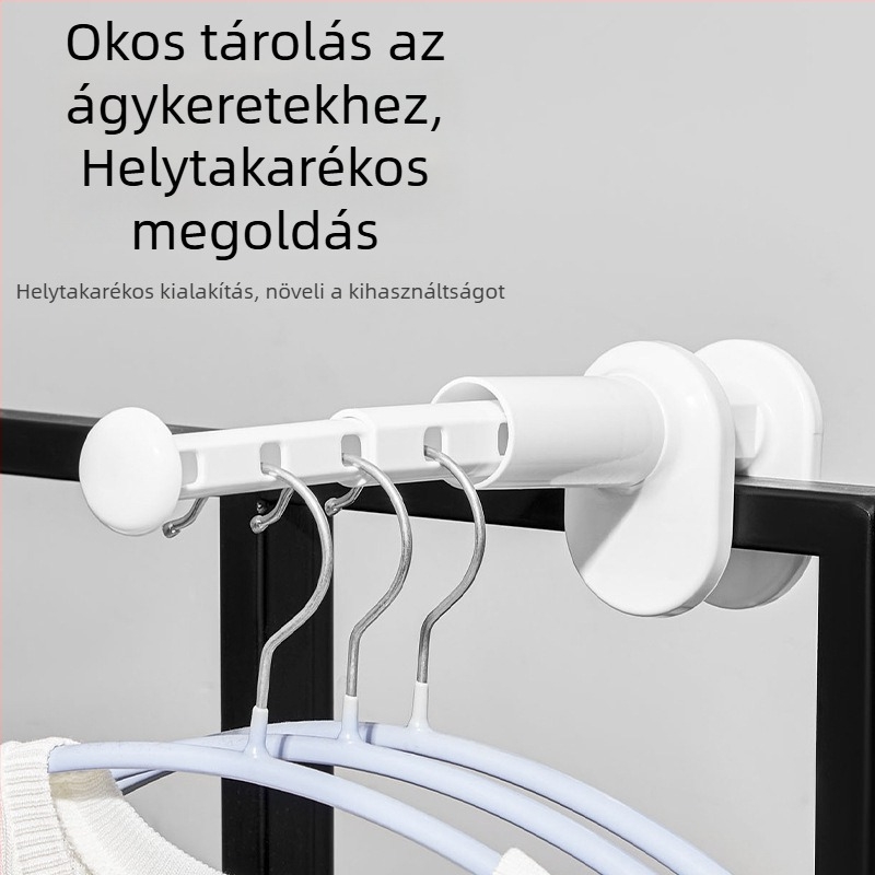 Könnyen hordozható, kinyúló ruhaszárító, több lyukú, fúrás nélkül – utazásokhoz és szállodai erkélyre