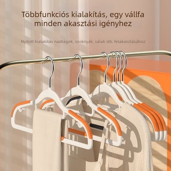 Szivárvány színű műanyag ruhafogas saroktámasszal, csúszásmentes és varrat nélküli kialakítás, otthonra, kollégiumba és erkélyre