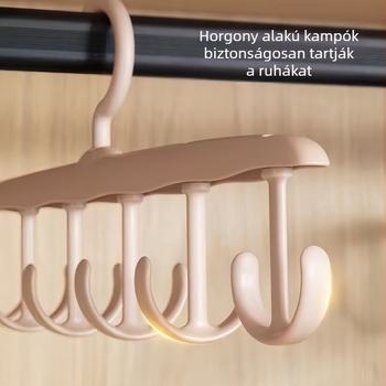 Fehérnemű- és ruhafogas a nappaliba, többfunkciós hullámmintázatú tárolóakasztó diákoknak és otthonra