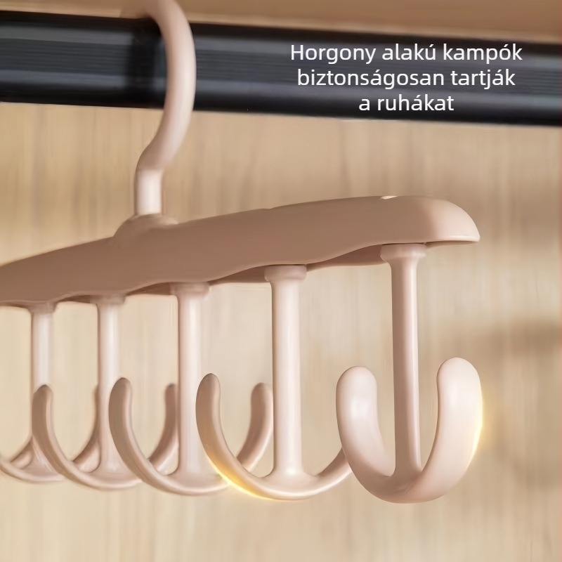 Fehérnemű- és ruhafogas a nappaliba, többfunkciós hullámmintázatú tárolóakasztó diákoknak és otthonra