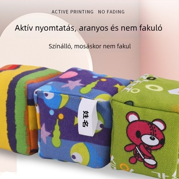 Gyermek homokzsák dobó játék vastag vászonból, kézzel készített óvodásoknak és általános iskolásoknak