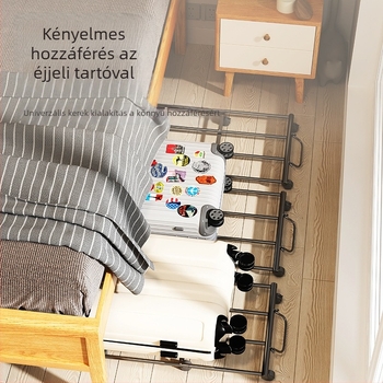 Ágy alatti tároló doboz tolófiókkal, szénacél váz, mozgatható kollégiumi szoba rendező