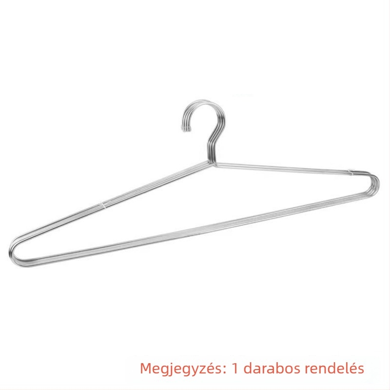 Rozsdamentes acél ruhafogas — masszív kivitel, szárítópolc ágyneműhöz, zokipolc, ruhatartó